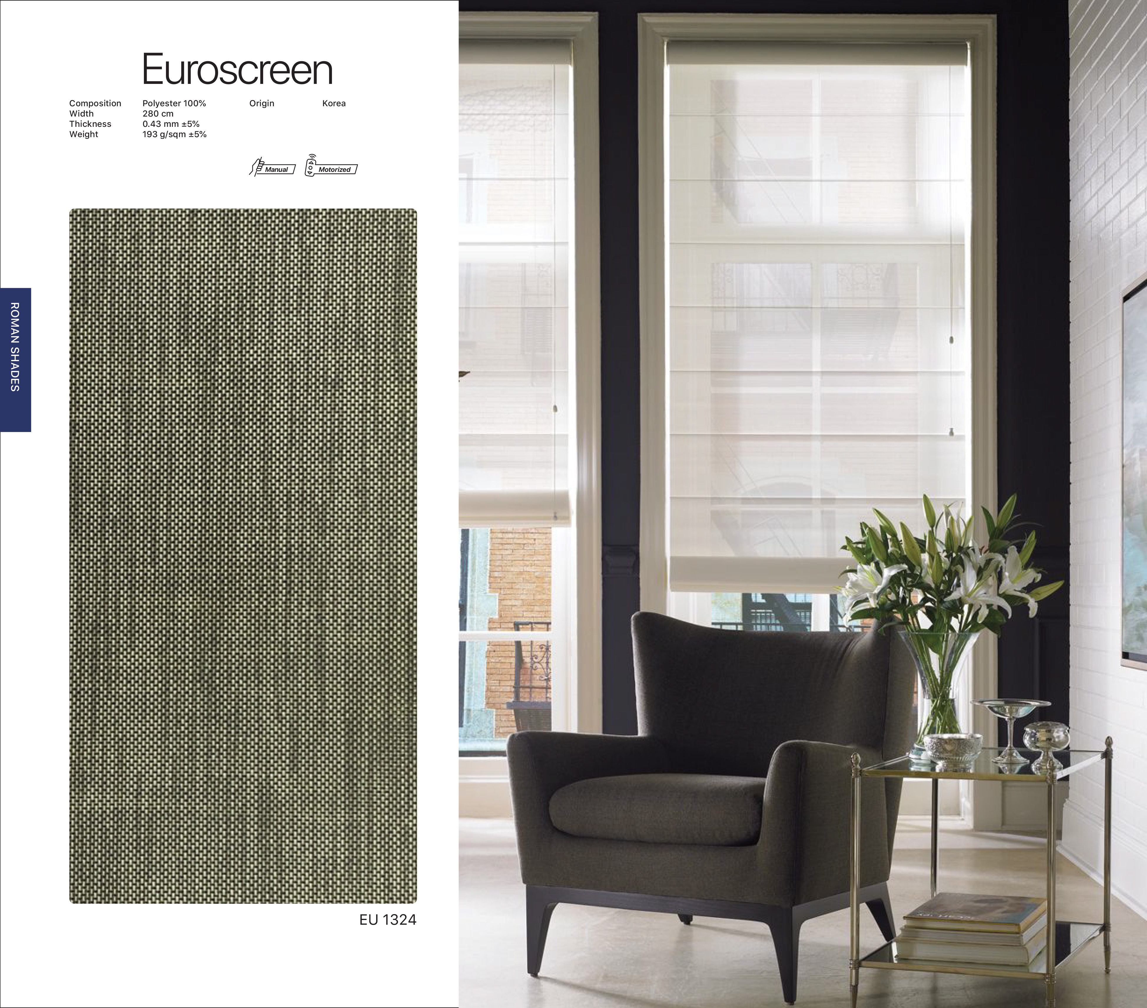 Rèm Roman Xếp Lớp Cao Cấp Hàn Quốc Euroscreen 3
